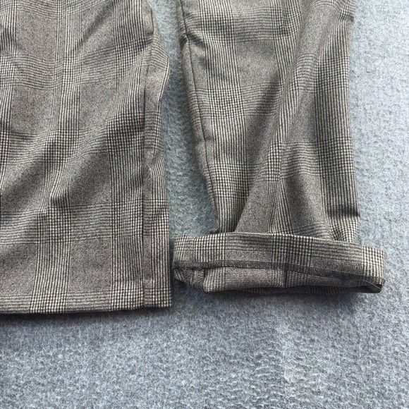 Banana‎ Republic Men Wool Dress Pants 38x31 Tapered Fit Gray Plaid Flannel Italy - Picture 6 of 11